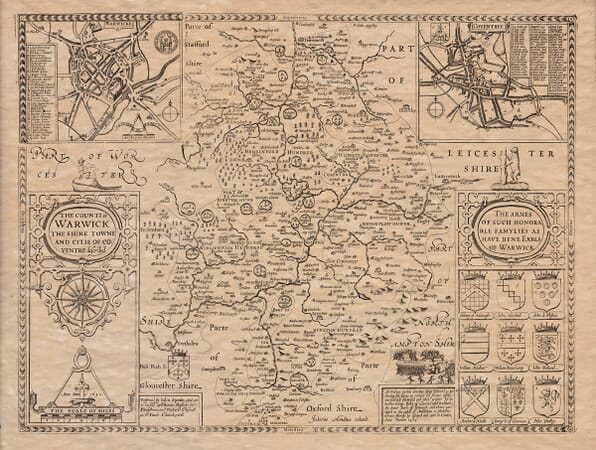 Old Map of Warwickshire