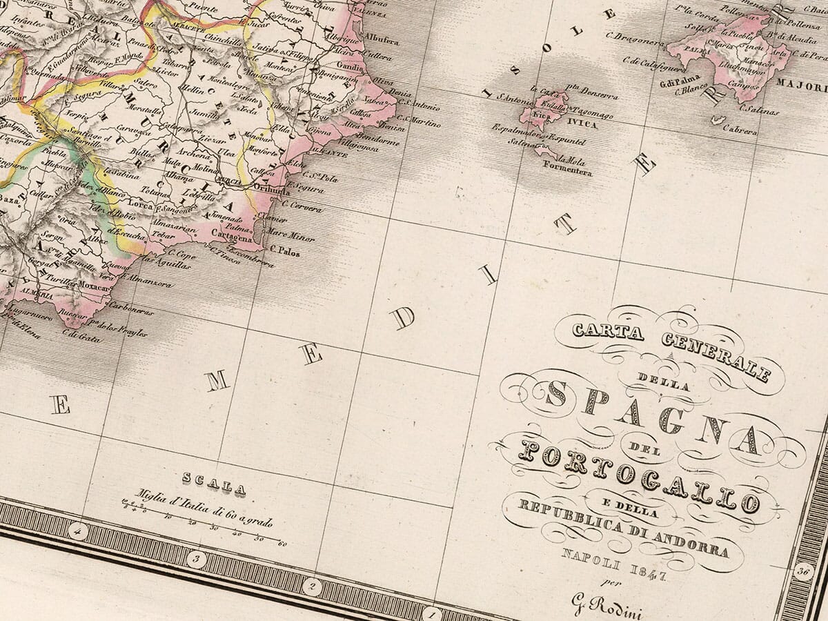 Detail from Old Map of Andorra