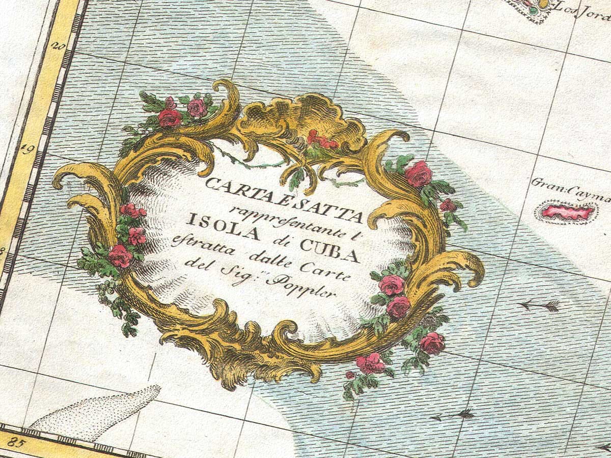 Old Cuba Map detail