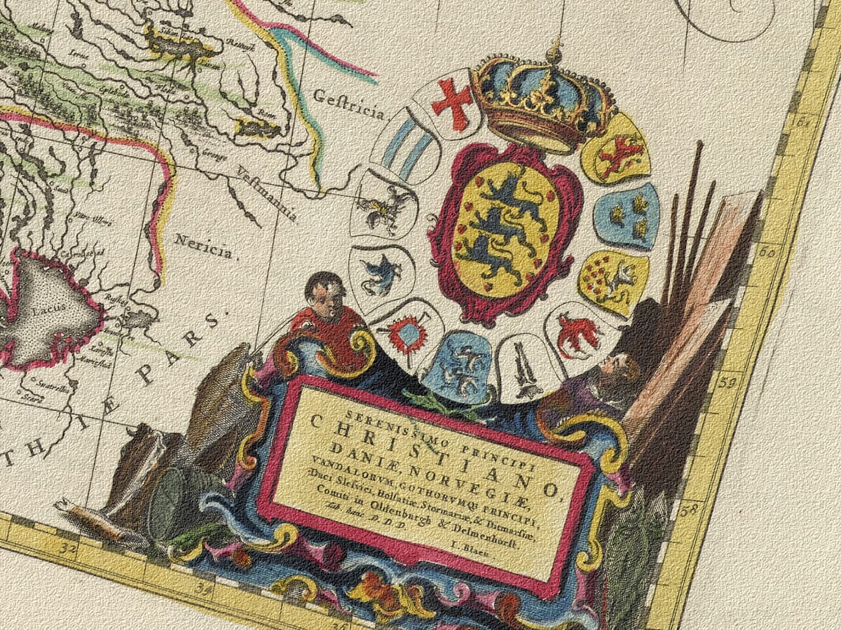 Detail from an old town plan of Norway