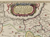 Detail from old map of Lithuania
