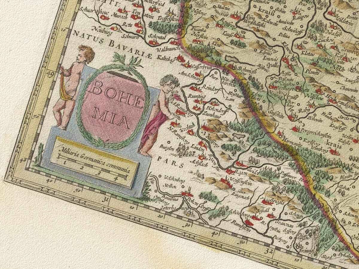 detail from old map of bohemia