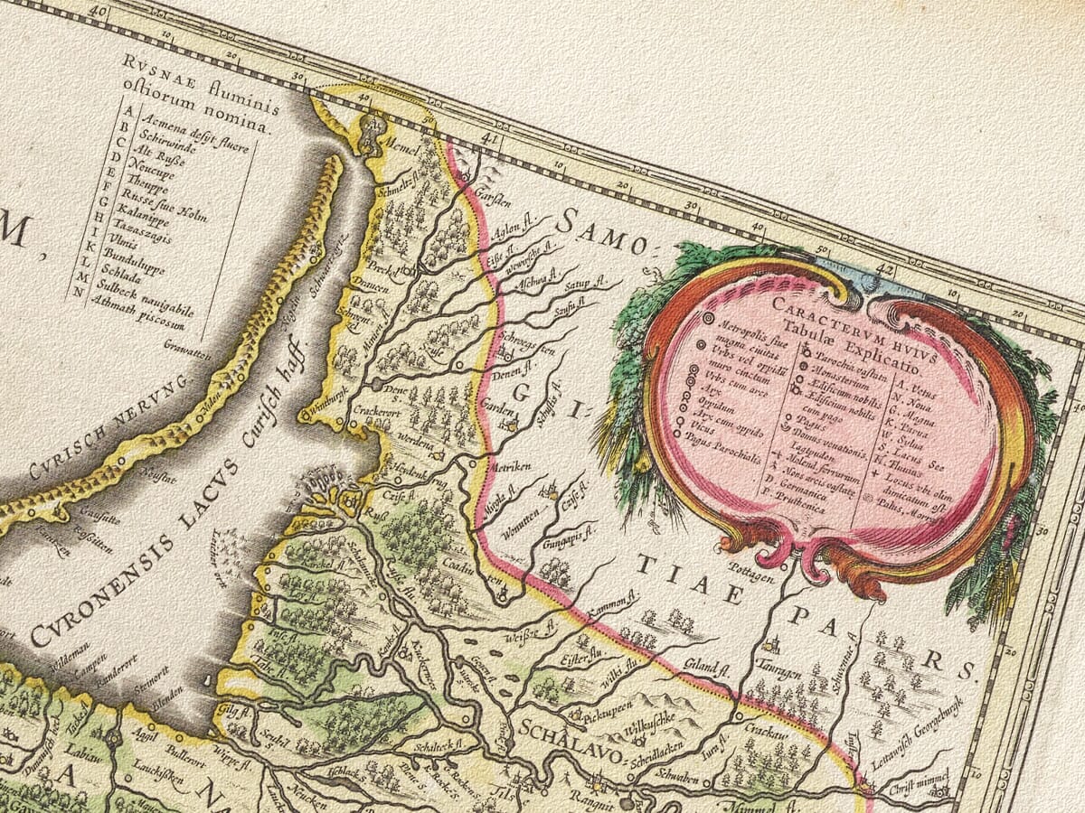 Detail from an old map of Prussia