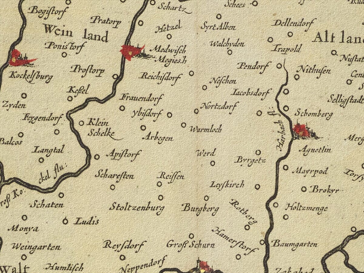 Detail from an old map of Transylvania