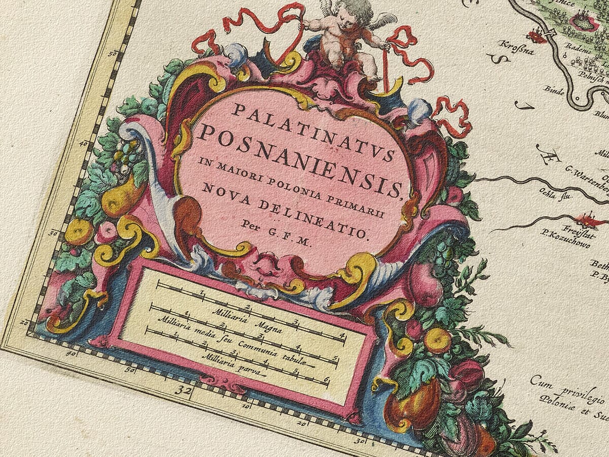 Detail from an old Map of Western Poland