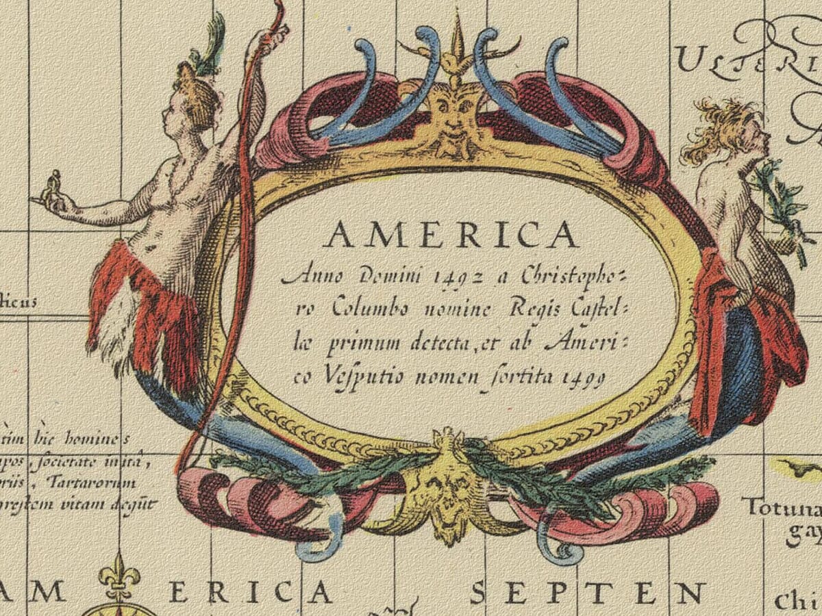 Detail from Old Map of America