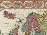 e Early map of Europe - detail