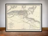 framed-map-mauritania FRAMED MAP OF MAURITANIA