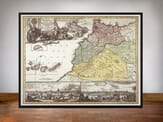 framed-map-morroco Framed Map of Morroco