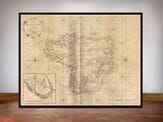 framed-map-mauritius framed map of morroco