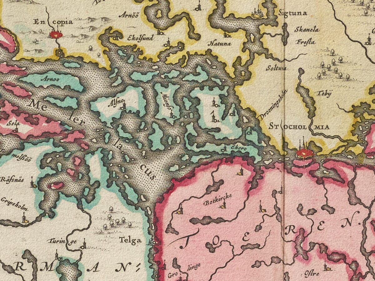 Lapland / Finland detail from old map