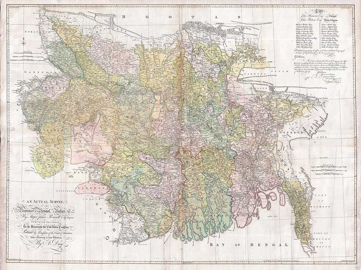 Old Map of Bangaladesh