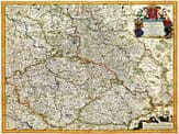 Old Map of Bohemia and Czech-Republic