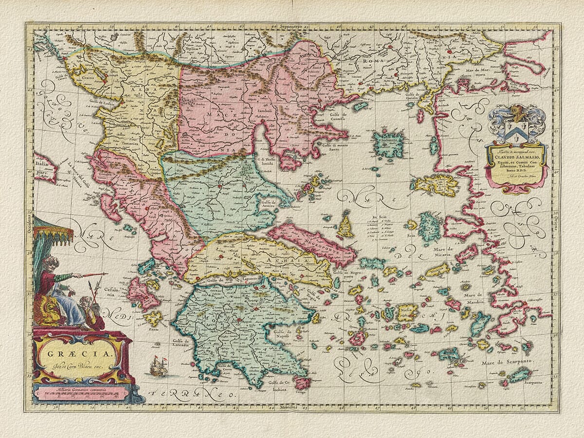 Old Map of Greece