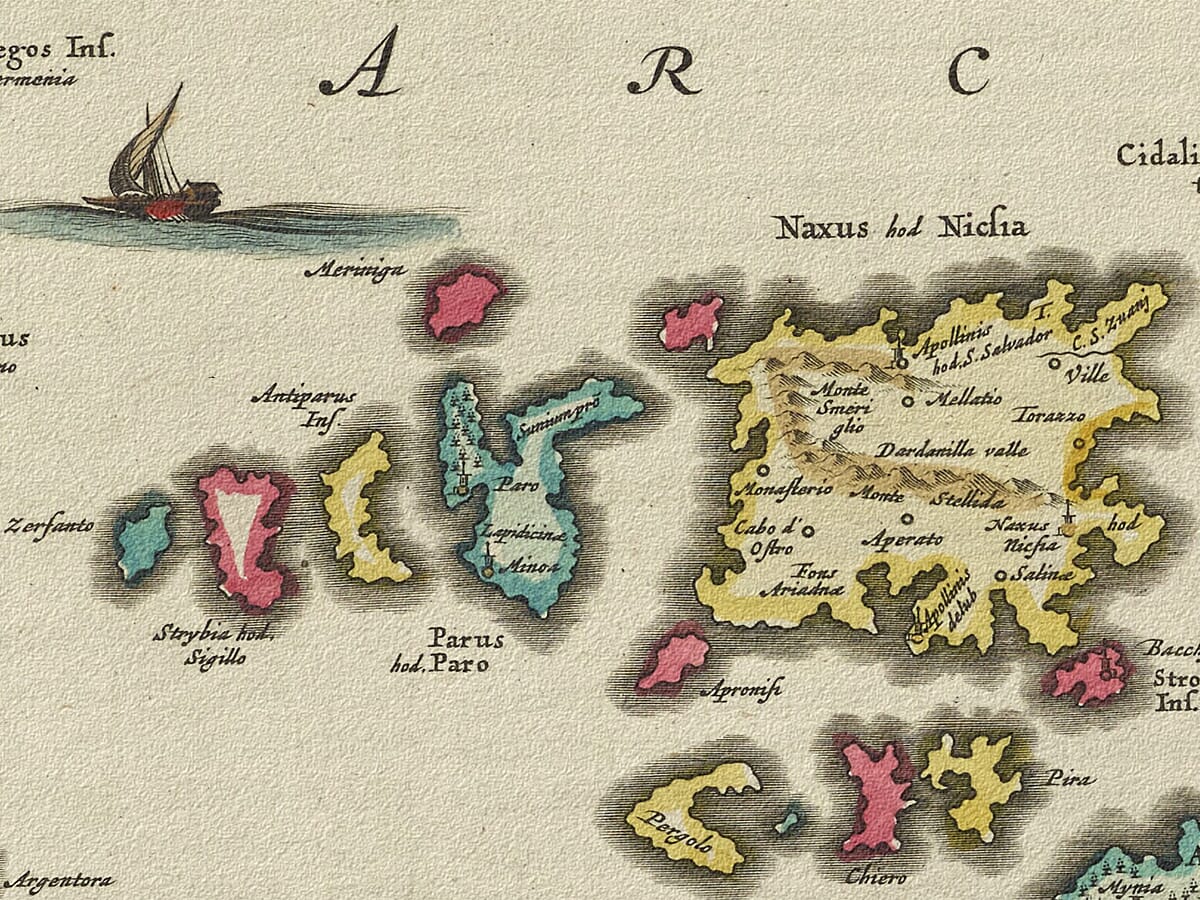 Detail from Old Map of Greek Islands