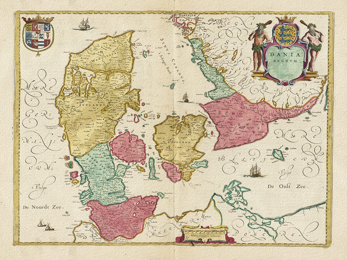 Old Map of Denmark