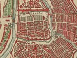 Detail from an old town plan of Moscow