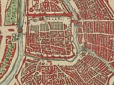 Detail from an old town plan of Moscow