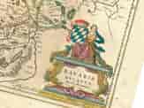 Detail from an old map of Bavaria