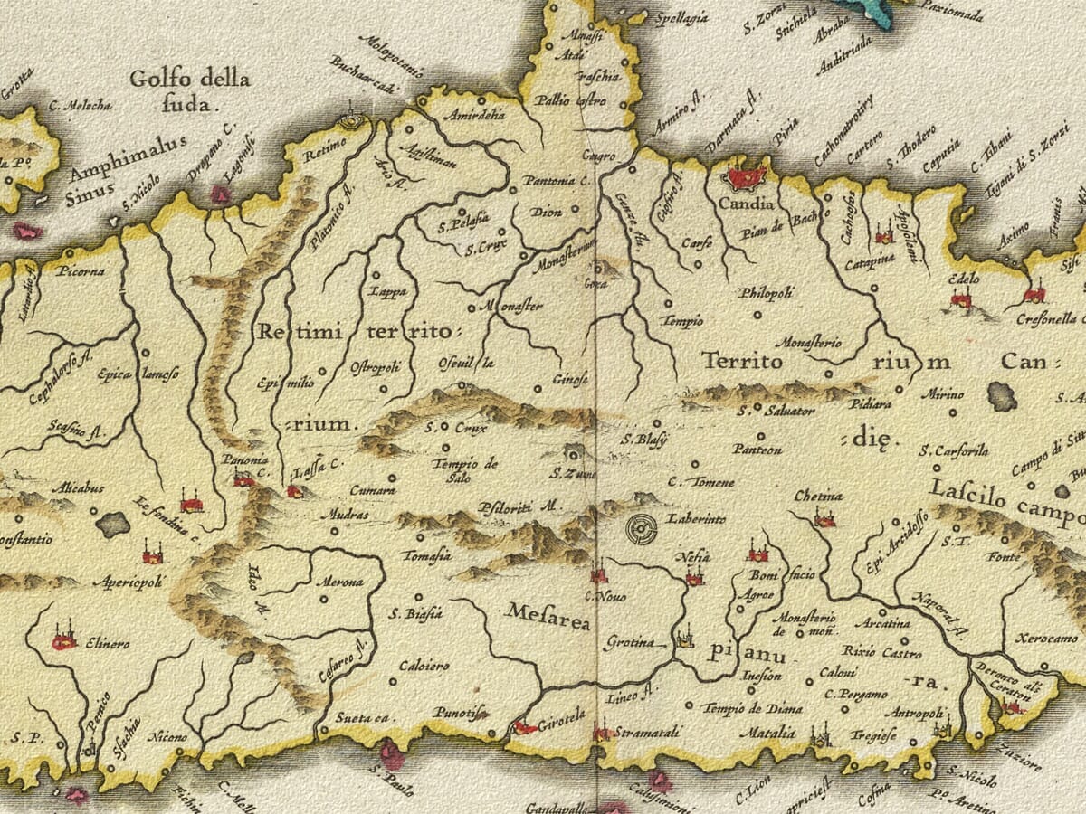 old-map-crete-detail