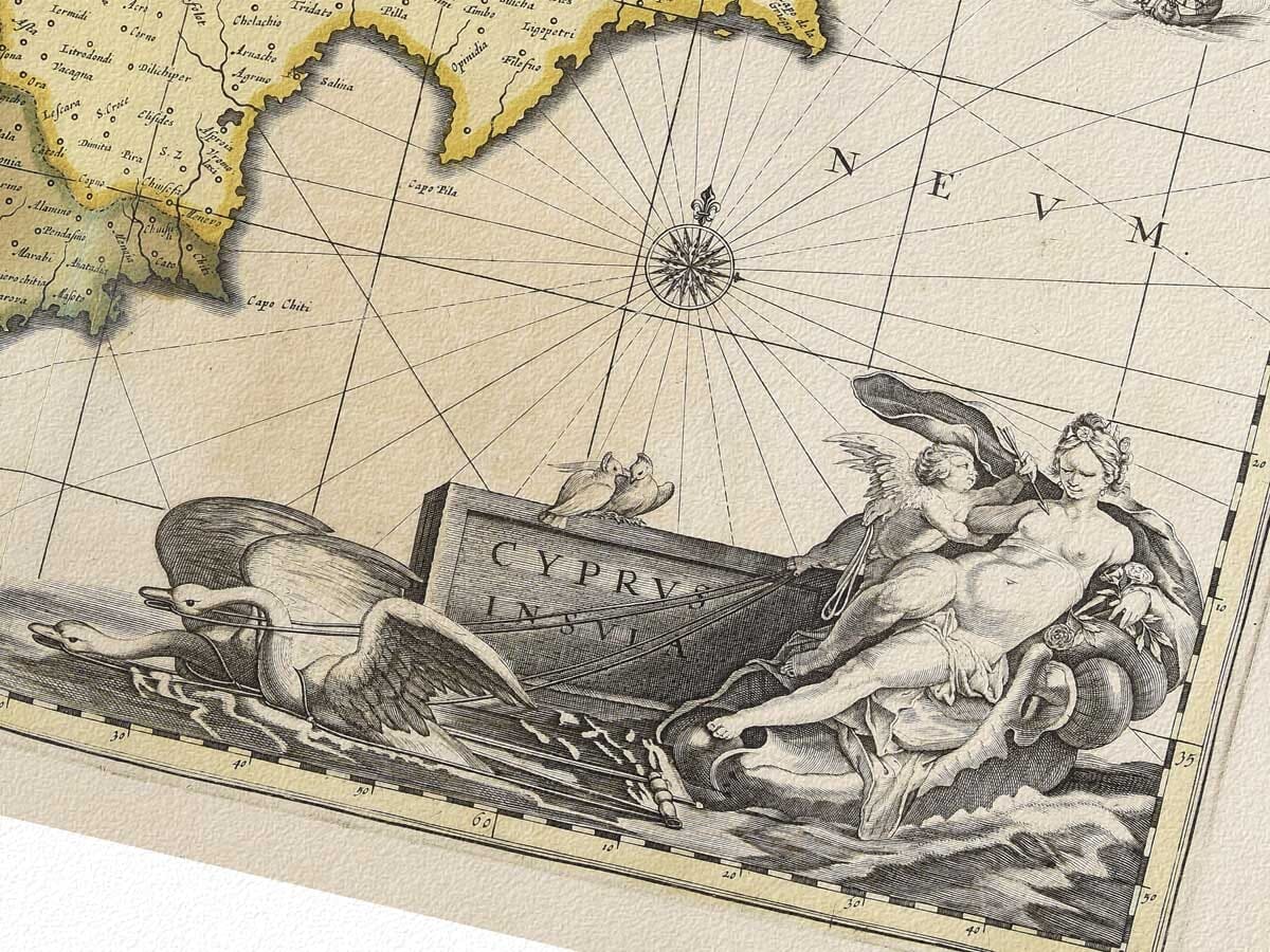 Detail from an Old Map of Cyprus