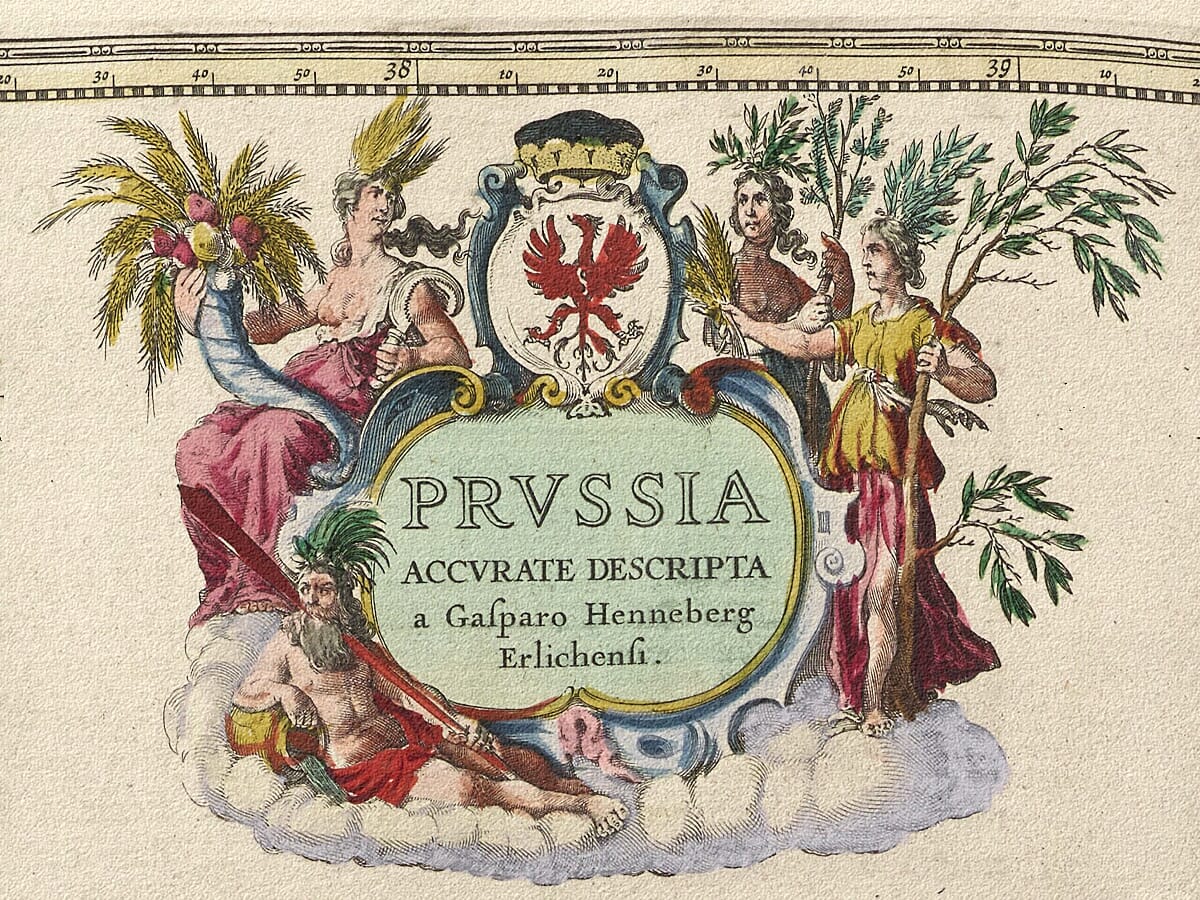 Detail from an old map of Prussia