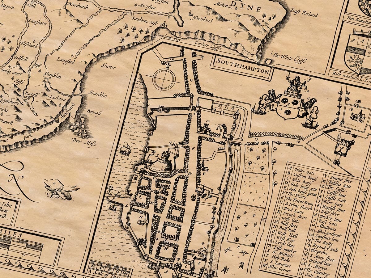 Old Town Plan of Southampton