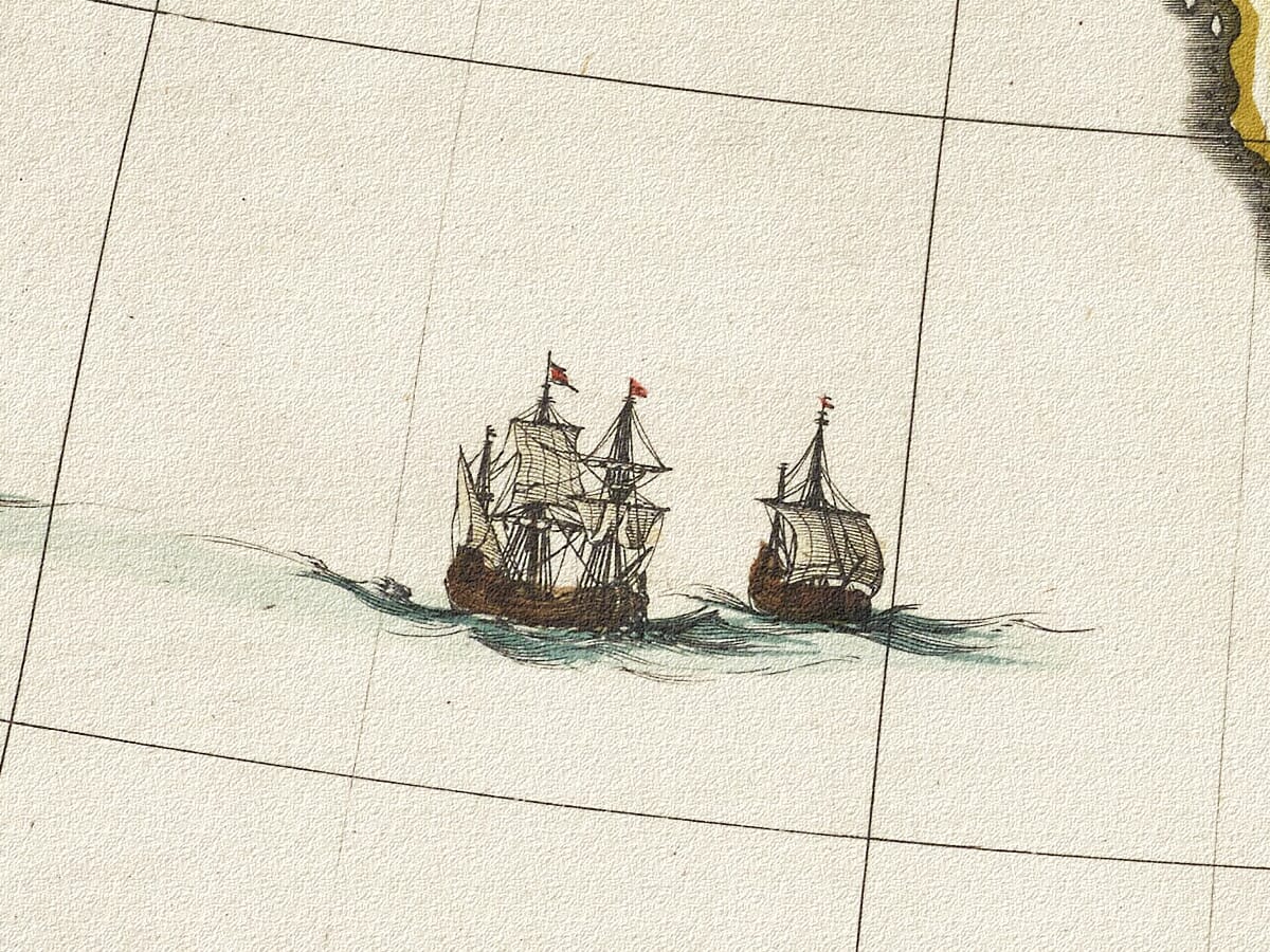 Sailing Sips on Old Map