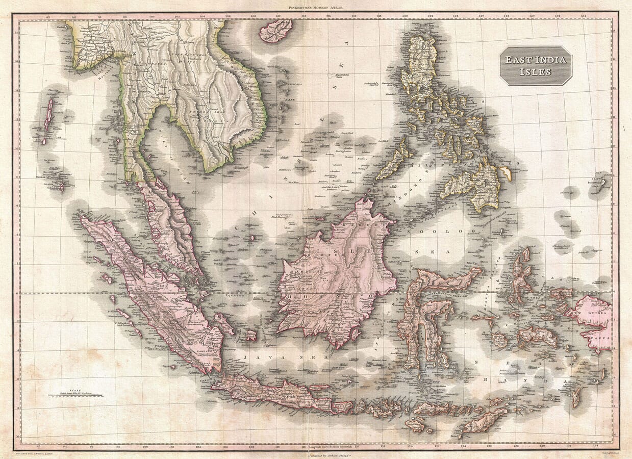 Old Map of the East Indies