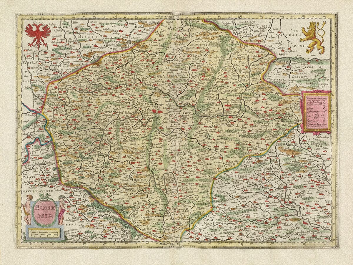 Old Map of Bohemia