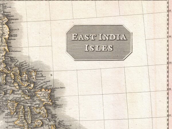 Title detail from John Pinkerton’s 1818 map of the East India Isles