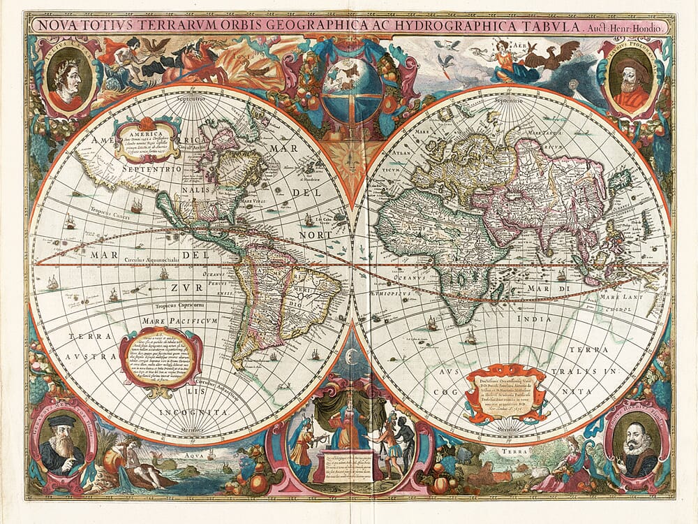 Henricus Hondius’s world map of 1630