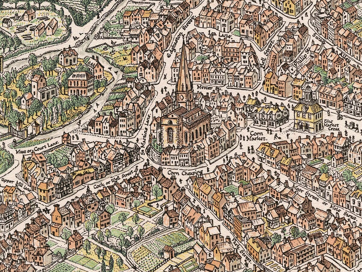 Birmingham Picture Map Detail