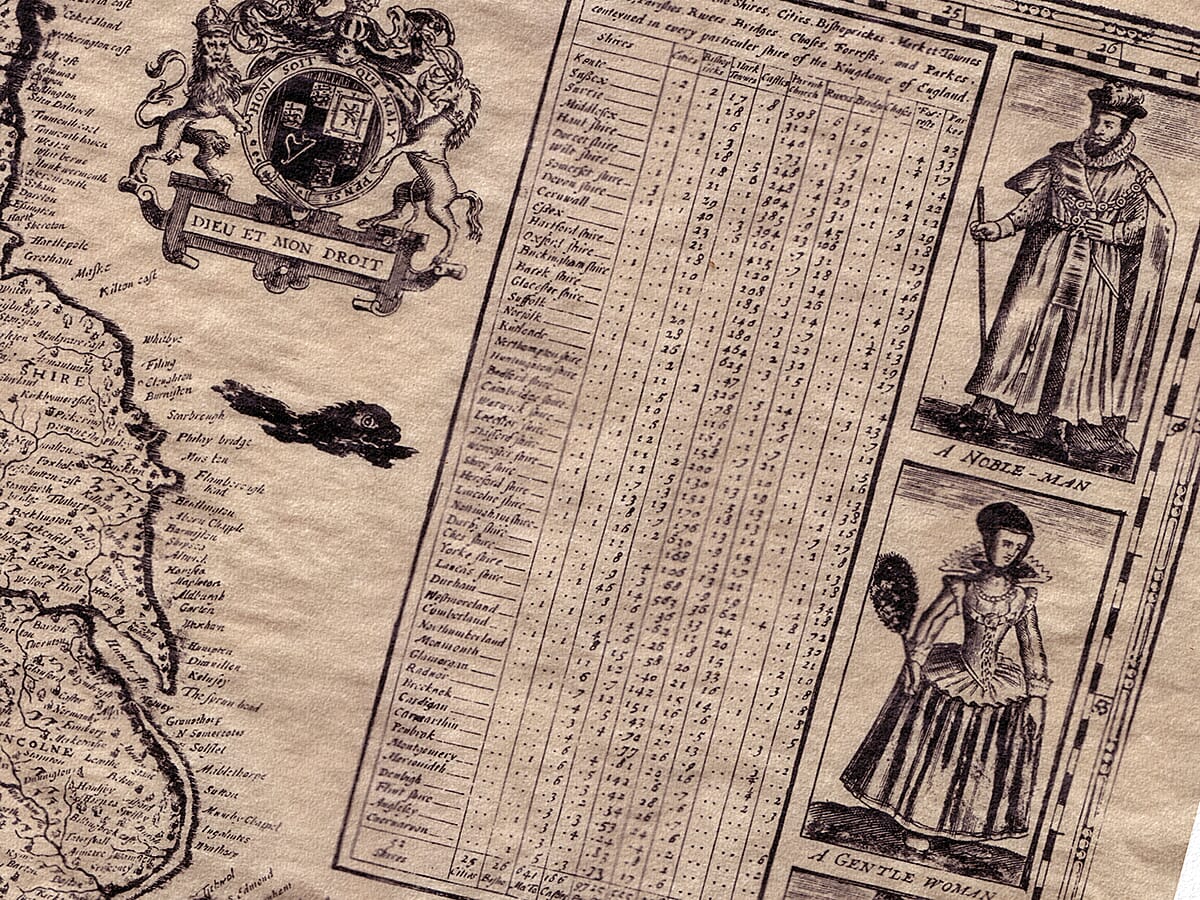 England & Wales Detail from the map