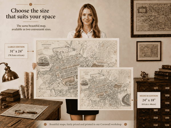 Edinburgh Map Size Comparison