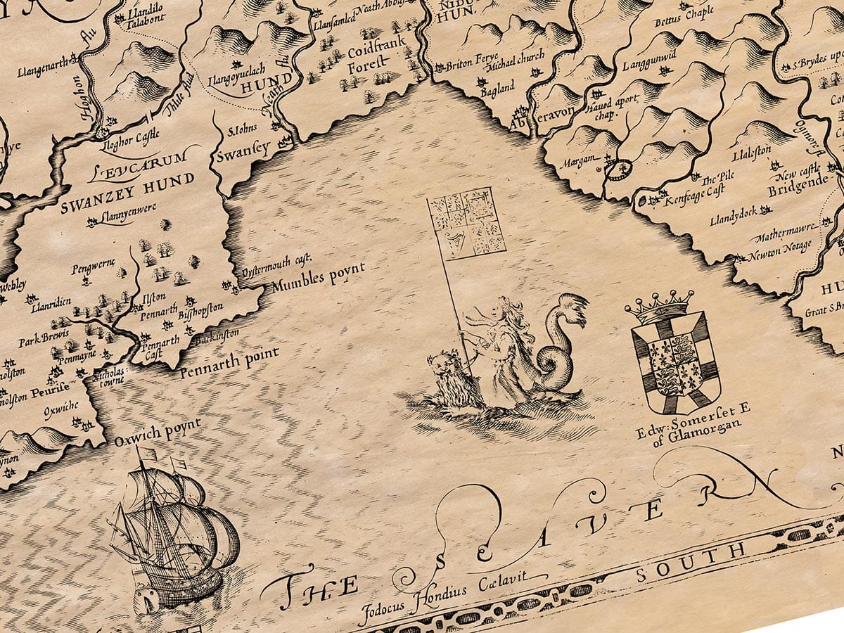 Glamorgan Detail from old map