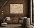 John Speed’s Historic Map of Glamorganshire – Framed Display Example
