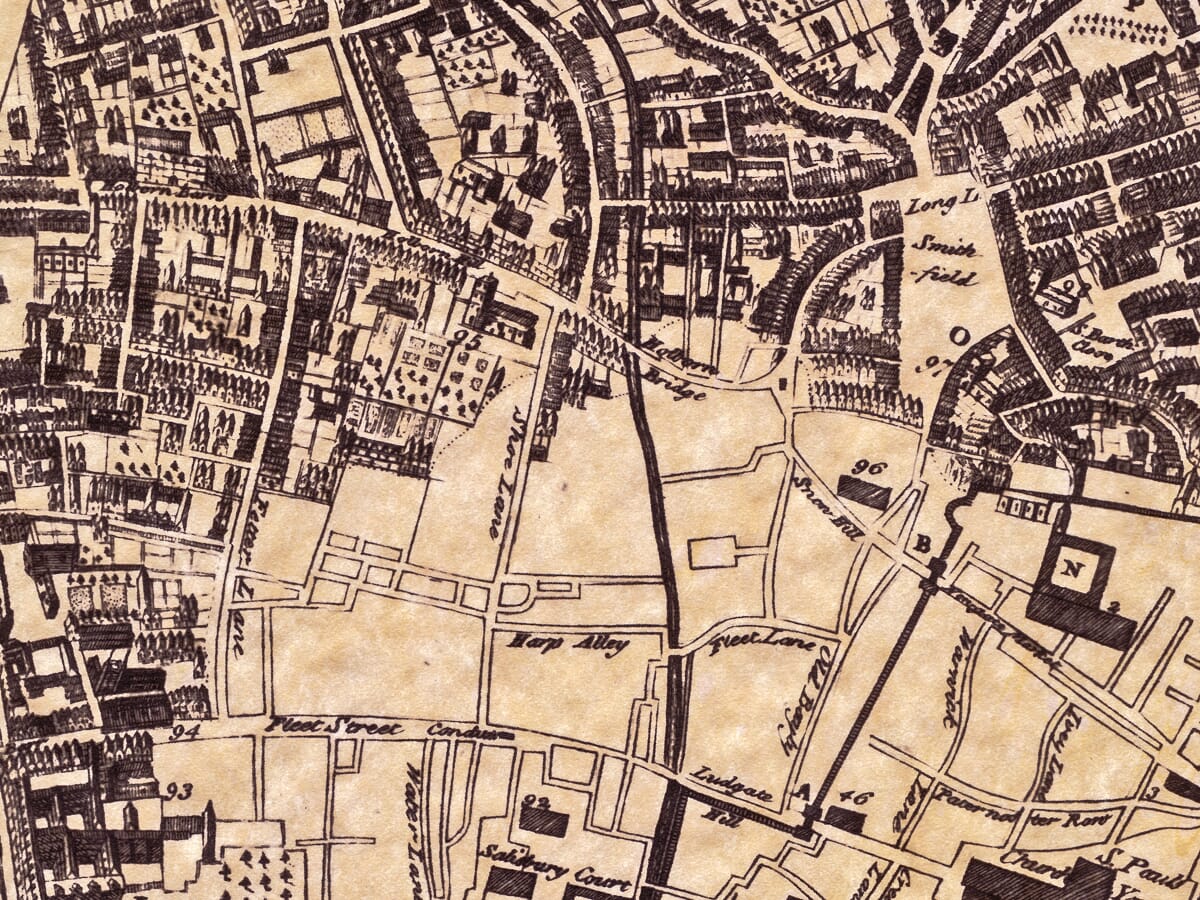 London after great fire map