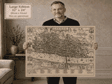 Large Old Map of London