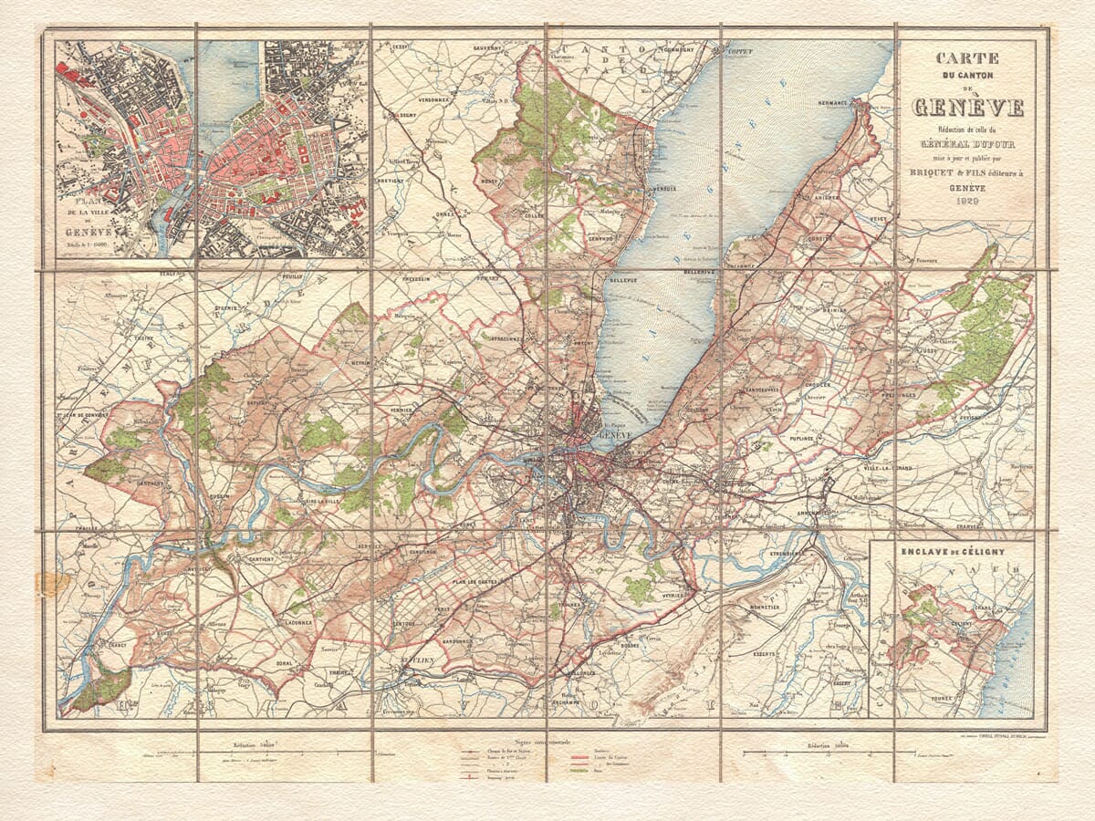 Old Map of Geneva | The Old Map Company