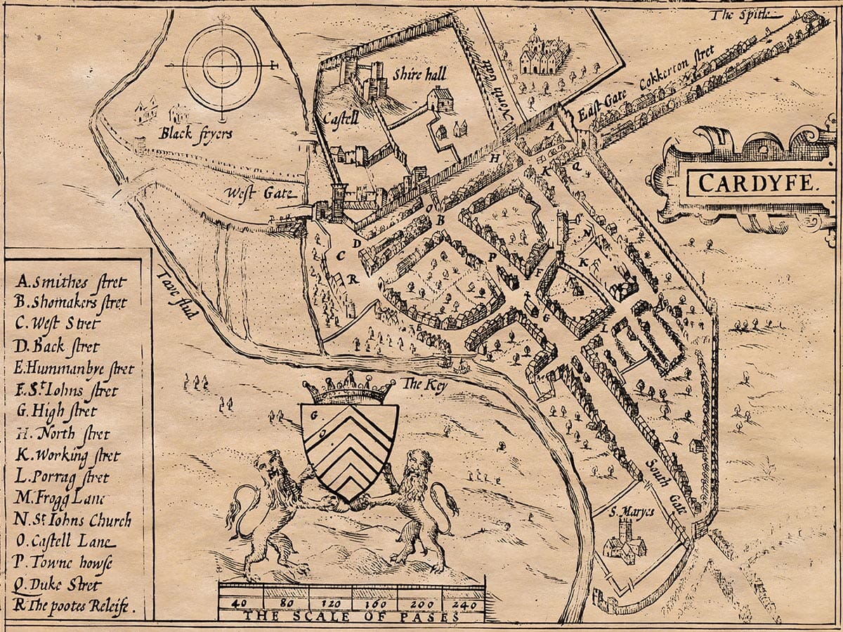 Old Town Plan Cardiff