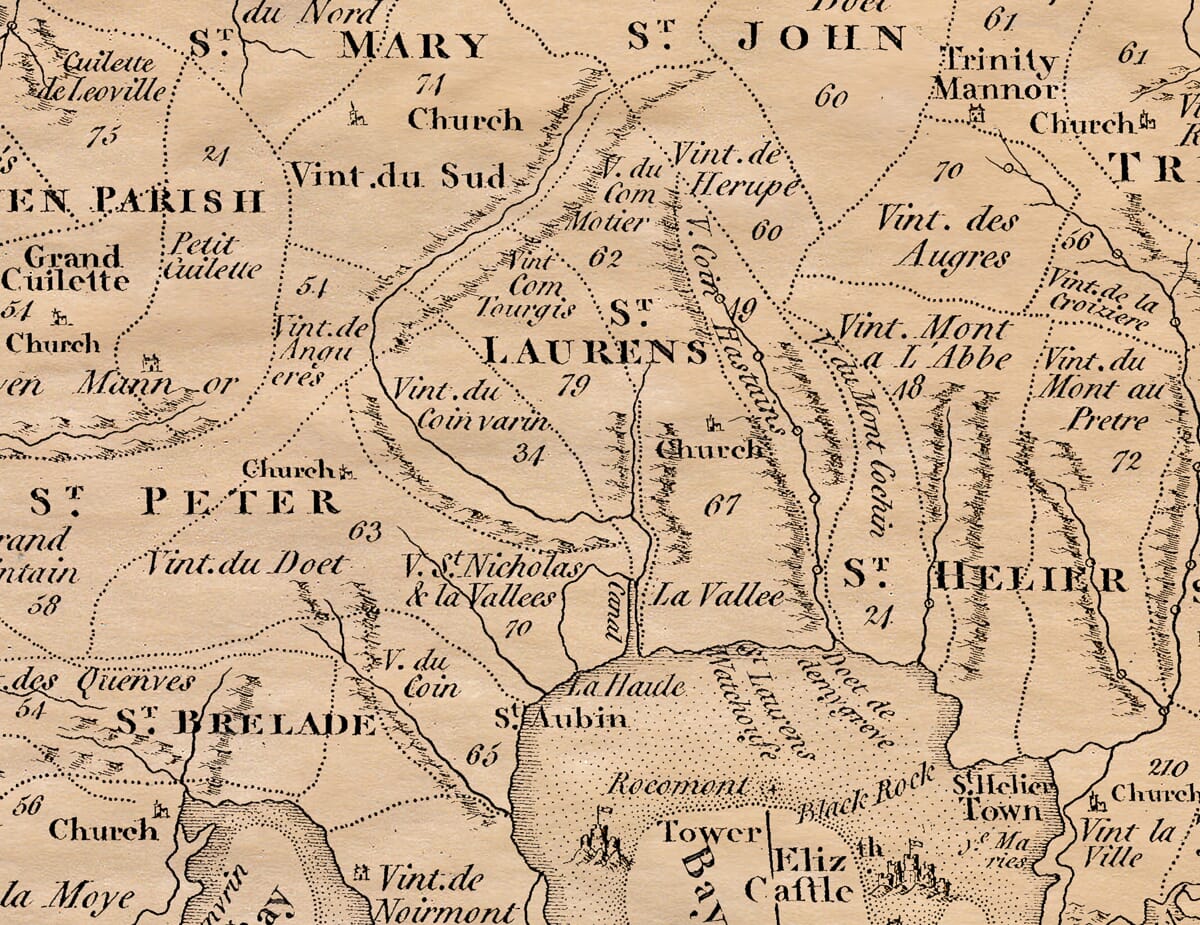 Old Jersey map Detail