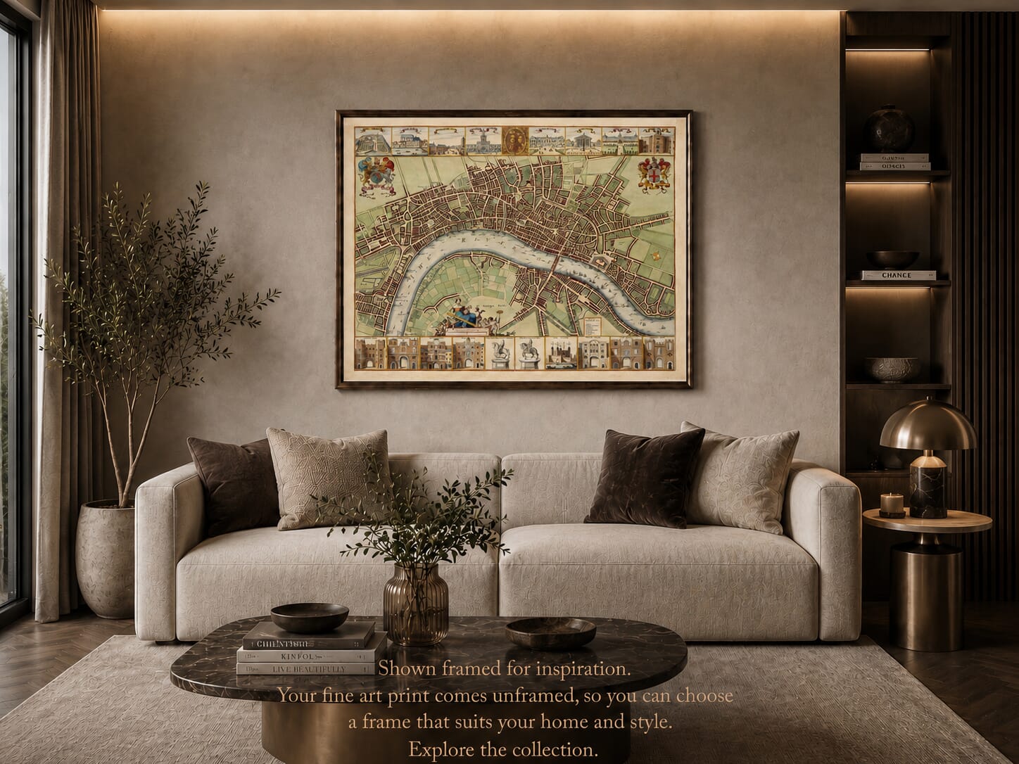 Old London Map Framed