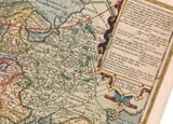 Old Map of Europe detail