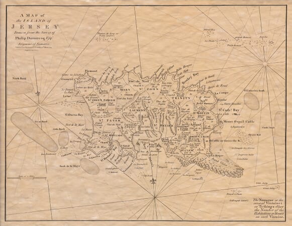 Old Map of Jersey