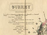 Surrey Detail from old railway Map