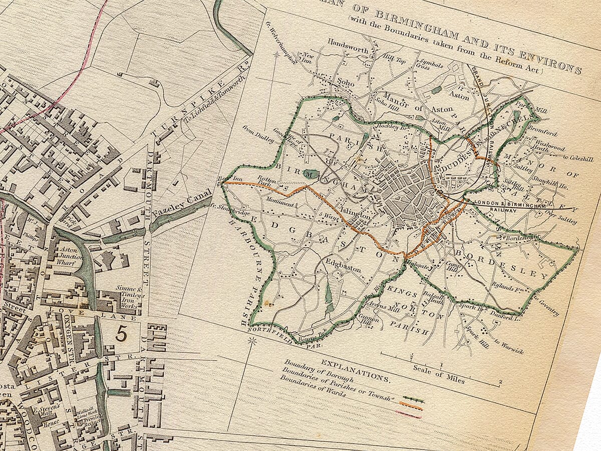 Town Plan Birmingham More Detail