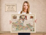 Vintage Map from Blaeu Atlas Reproduction Berkshire