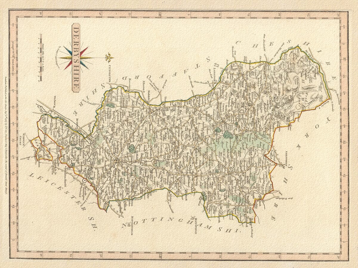 Old Carey Derbyshire Map