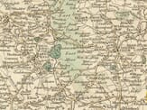 derbyshire map by carey Detail from an old map of Derbyshire